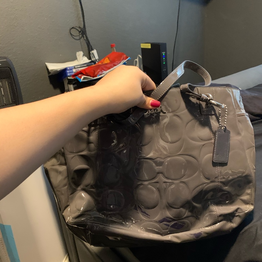 Coach Dark Gray Purse